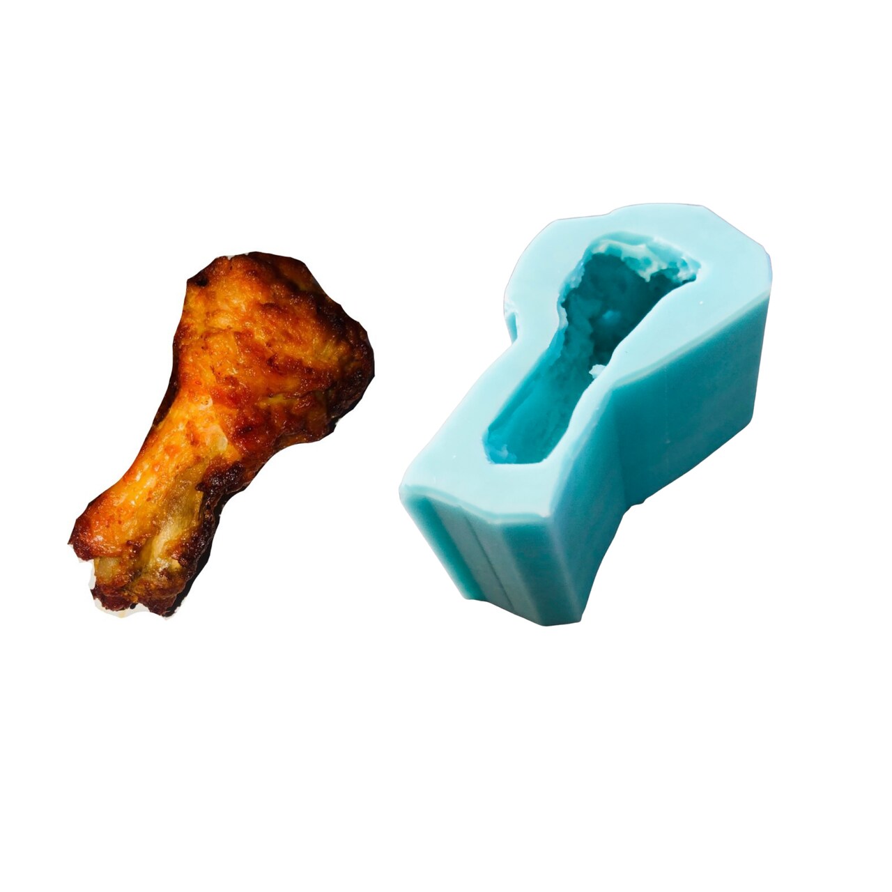 1pc Chicken Wing Drumette Silicone Mold, Dessert Shape Silicone Mold, Soap, Candle, Mold for Wax, Mold for Resin